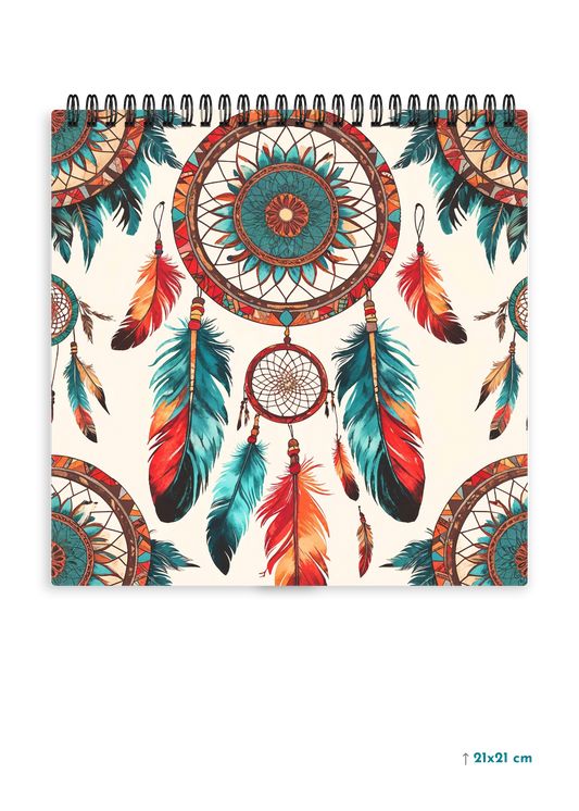 MYSTIC FEATHERS cover page - Square Shape Doodle Pad