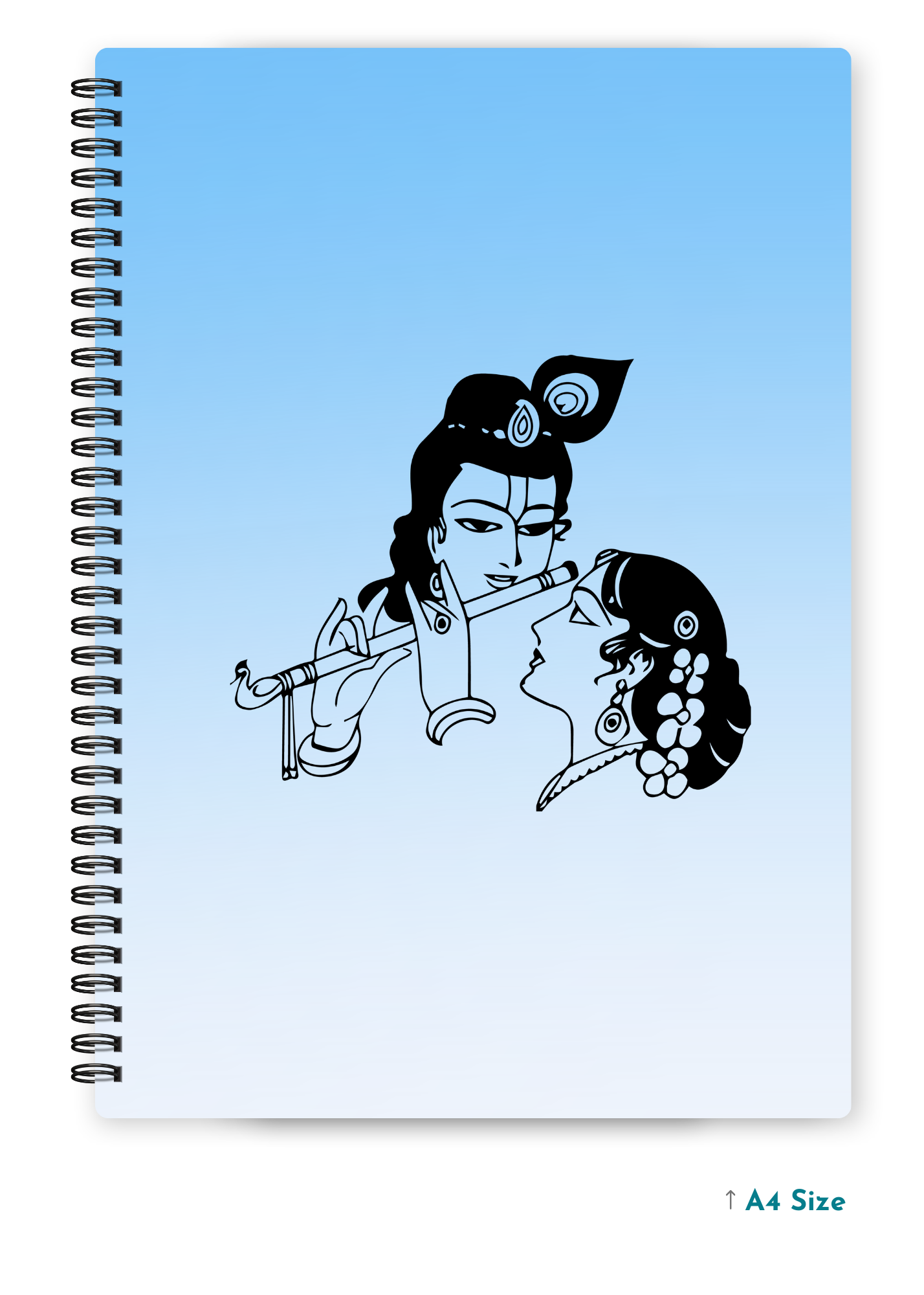 RADHA KRISHNA JI (1) cover page - A4 / B5 Size Wiro Notebook