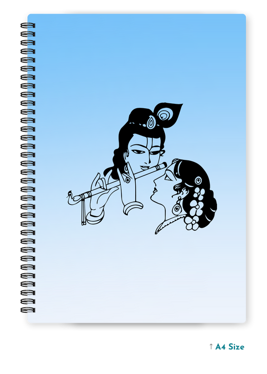 RADHA KRISHNA JI (1) cover page - A4 / B5 Size Wiro Notebook