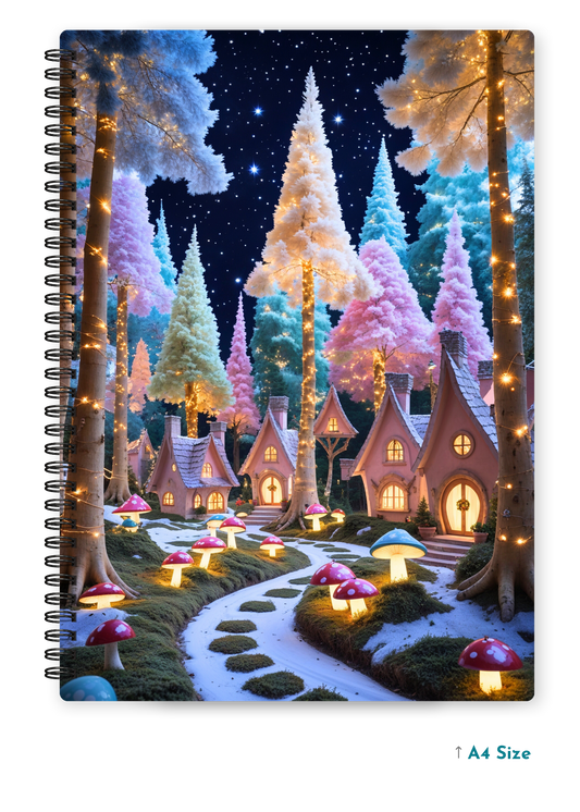ENCHANTED PINES cover page - A4 / B5 Size Wiro Notebook