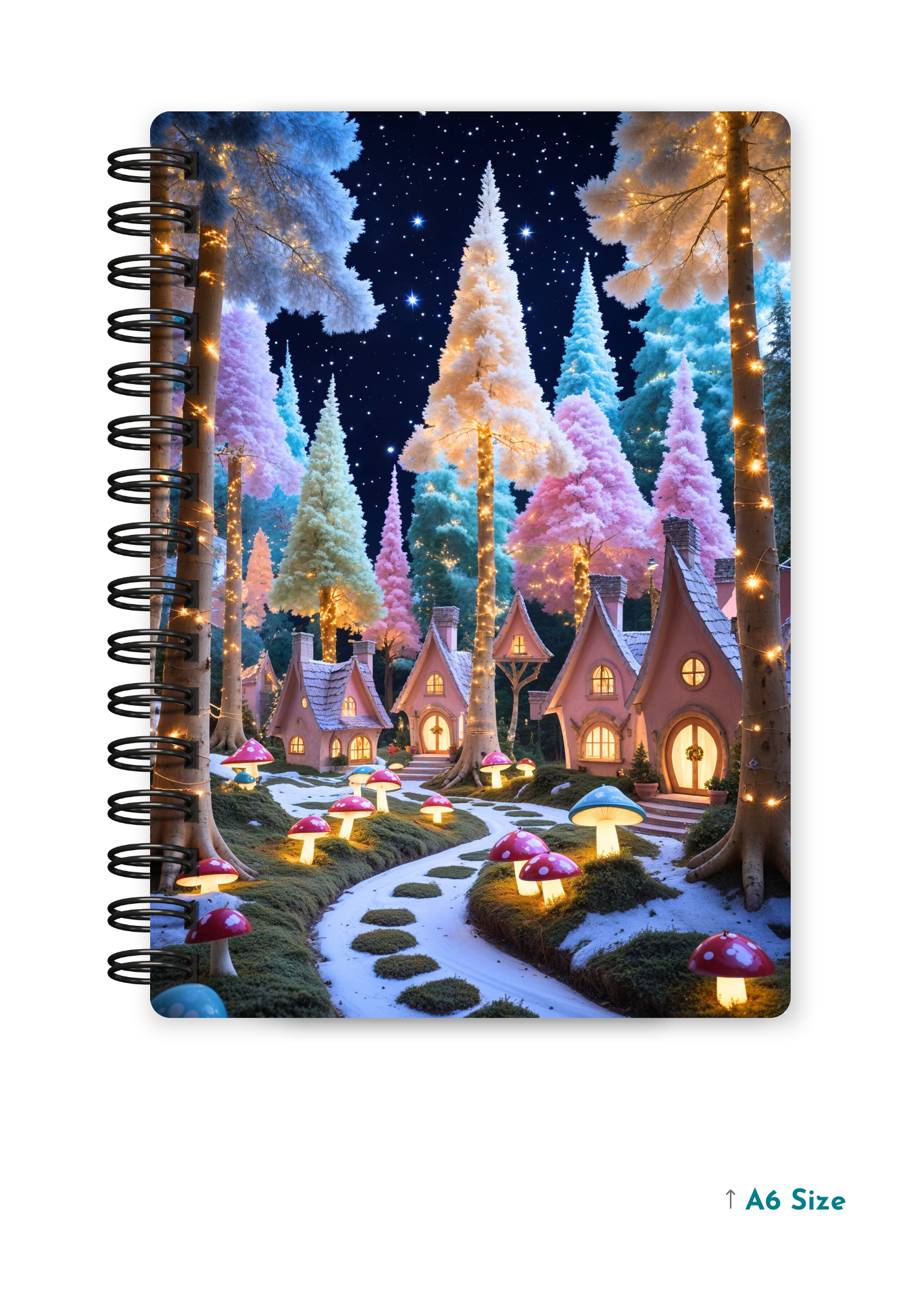 ENCHANTED PINES cover page - A5 / A6 Size Wiro Notebook