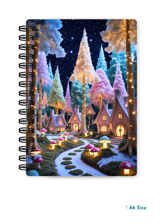 ENCHANTED PINES cover page - A5 / A6 Size Wiro Notebook