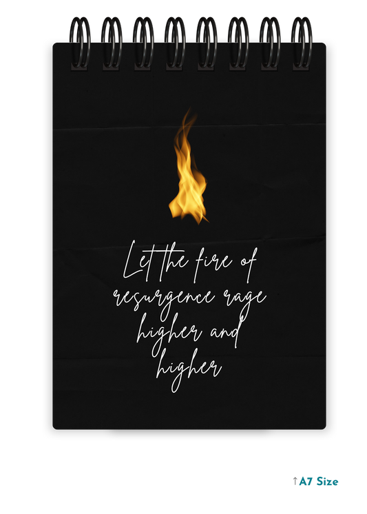 LET THE FIRE cover page - A7 Size Pocket Notepad