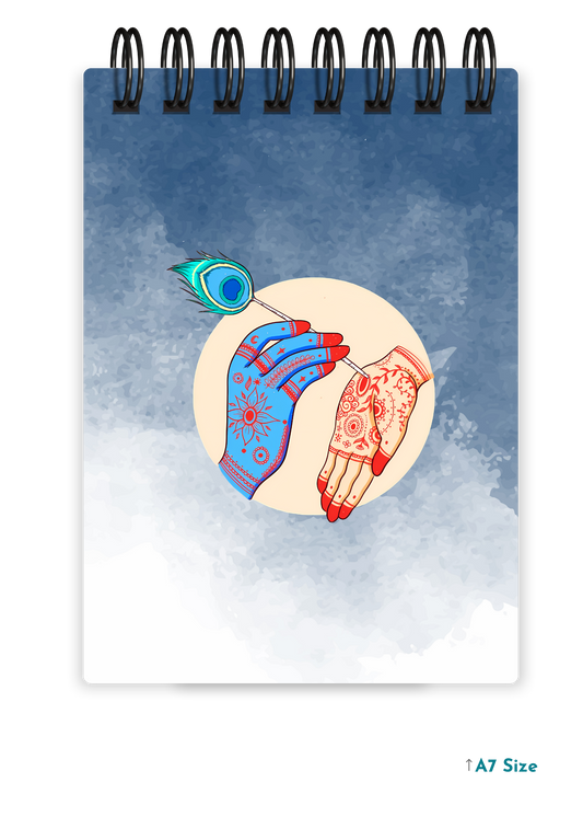 RADHA KRISHNA JI (3) cover page - A7 Size Pocket Notepad
