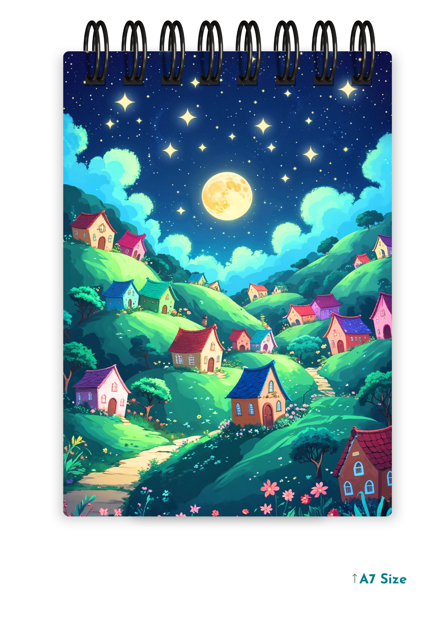 CELESTIAL HILLS cover page - A7 Size Pocket Notepad