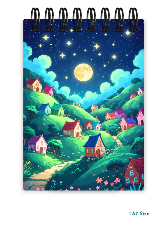 CELESTIAL HILLS cover page - A7 Size Pocket Notepad
