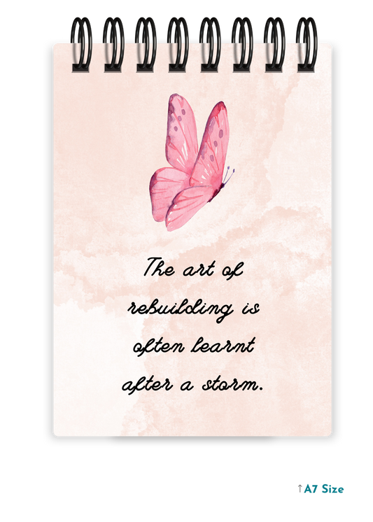 THE ART OF REBUILDING cover page - A7 Size Pocket Notepad