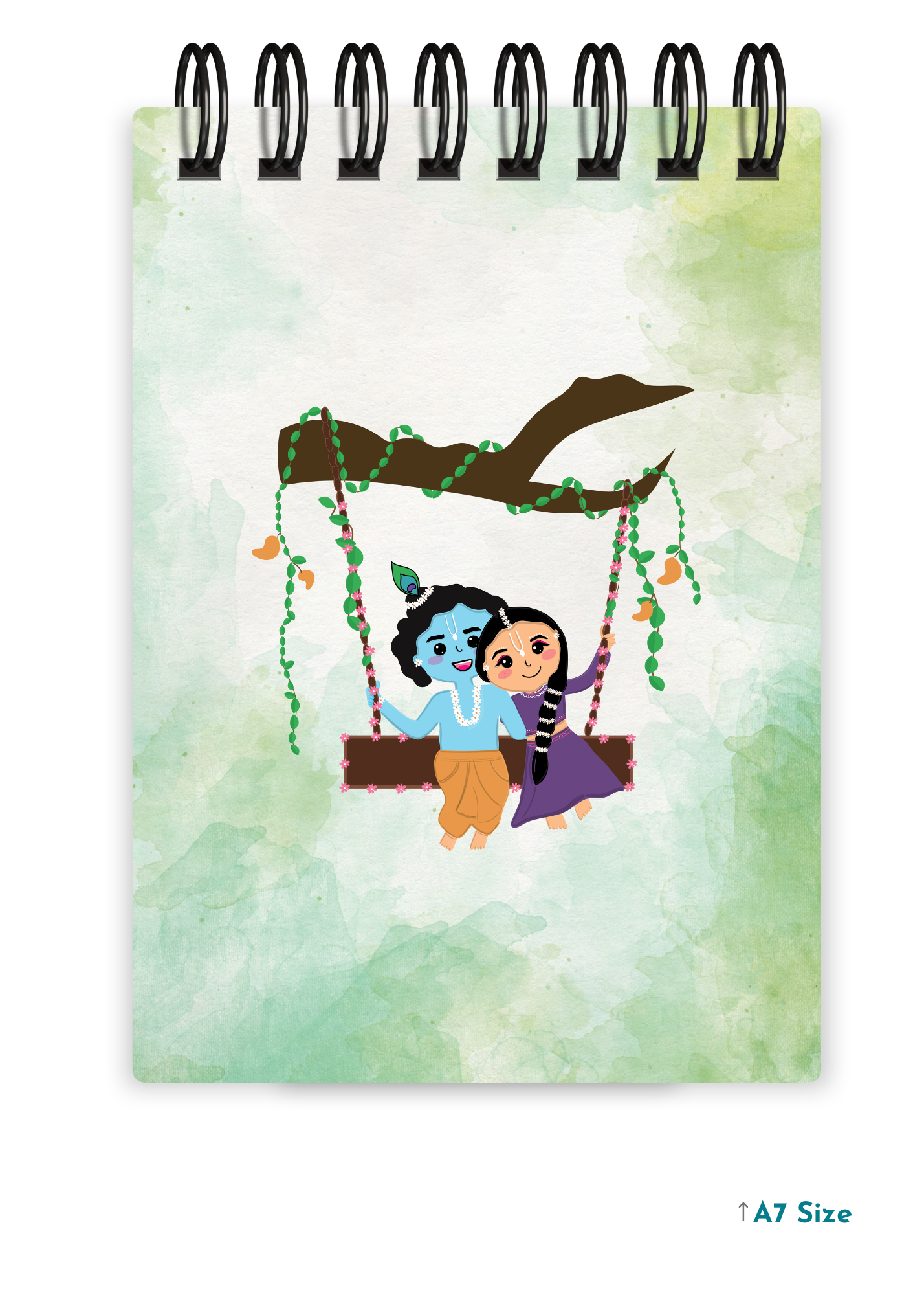 RADHA KRISHNA JI (2) cover page - A7 Size Pocket Notepad