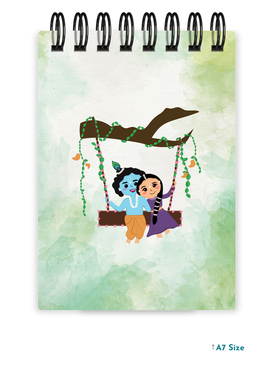 RADHA KRISHNA JI (2) cover page - A7 Size Pocket Notepad