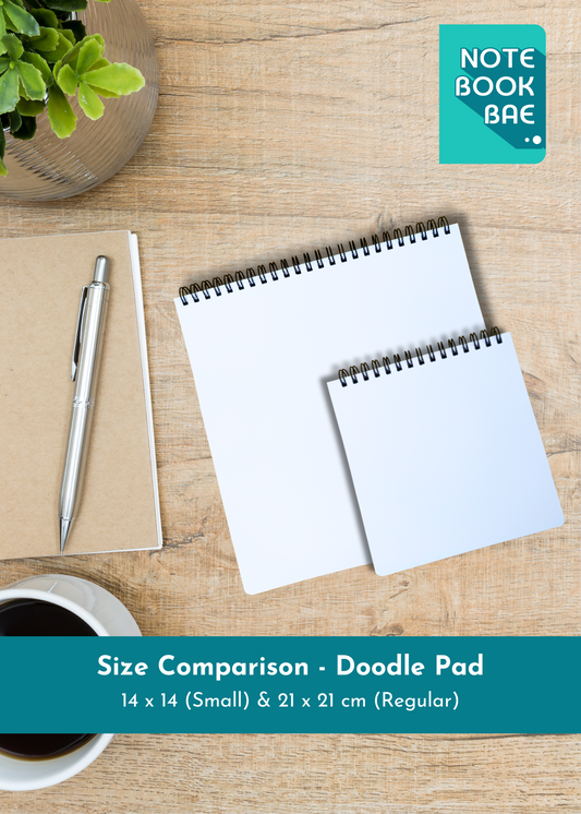 Square Shaped Doodle Pad - Custom Front Cover Design