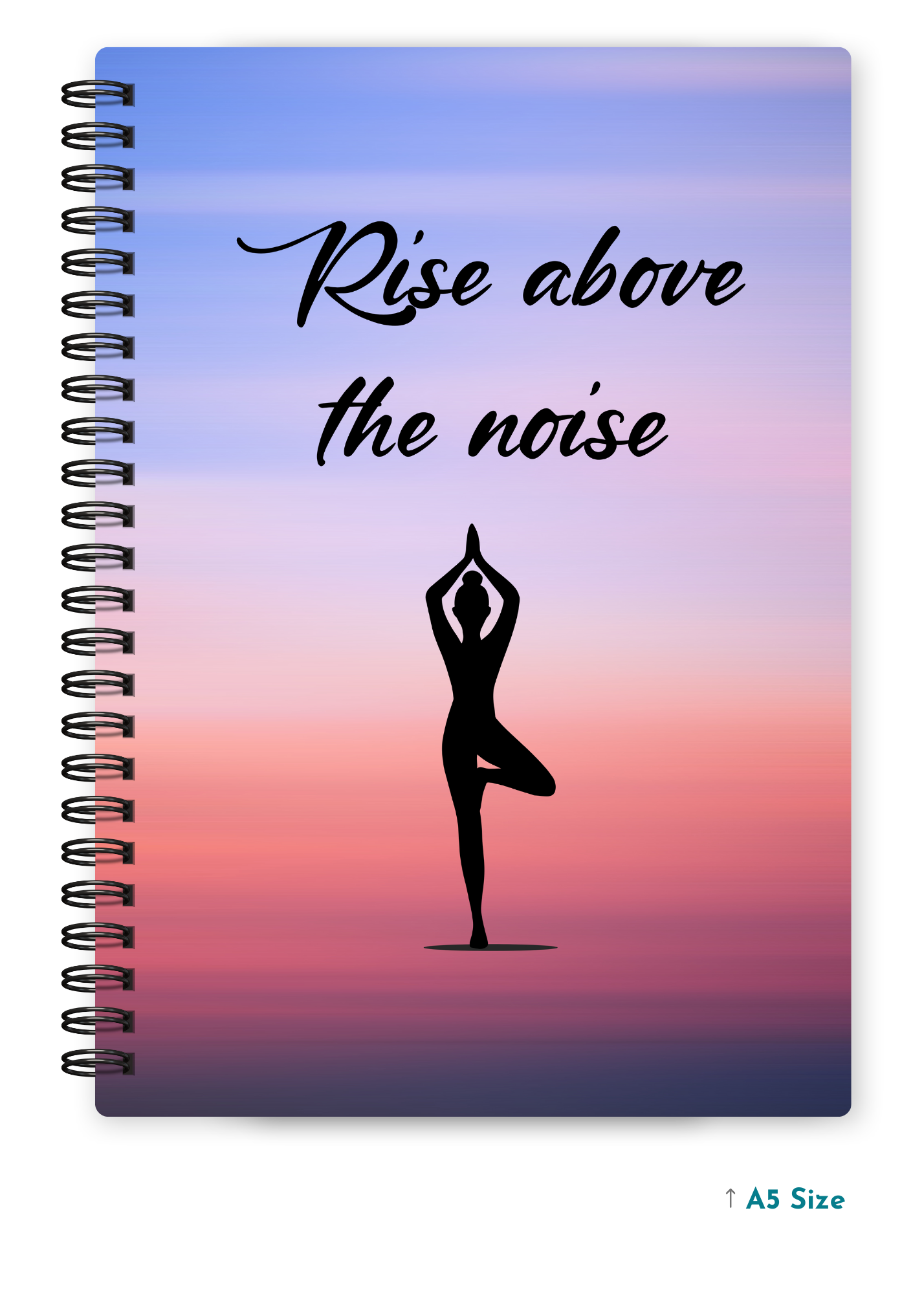 RISE ABOVE THE NOISE cover page - A5 / A6 Size Wiro Notebook