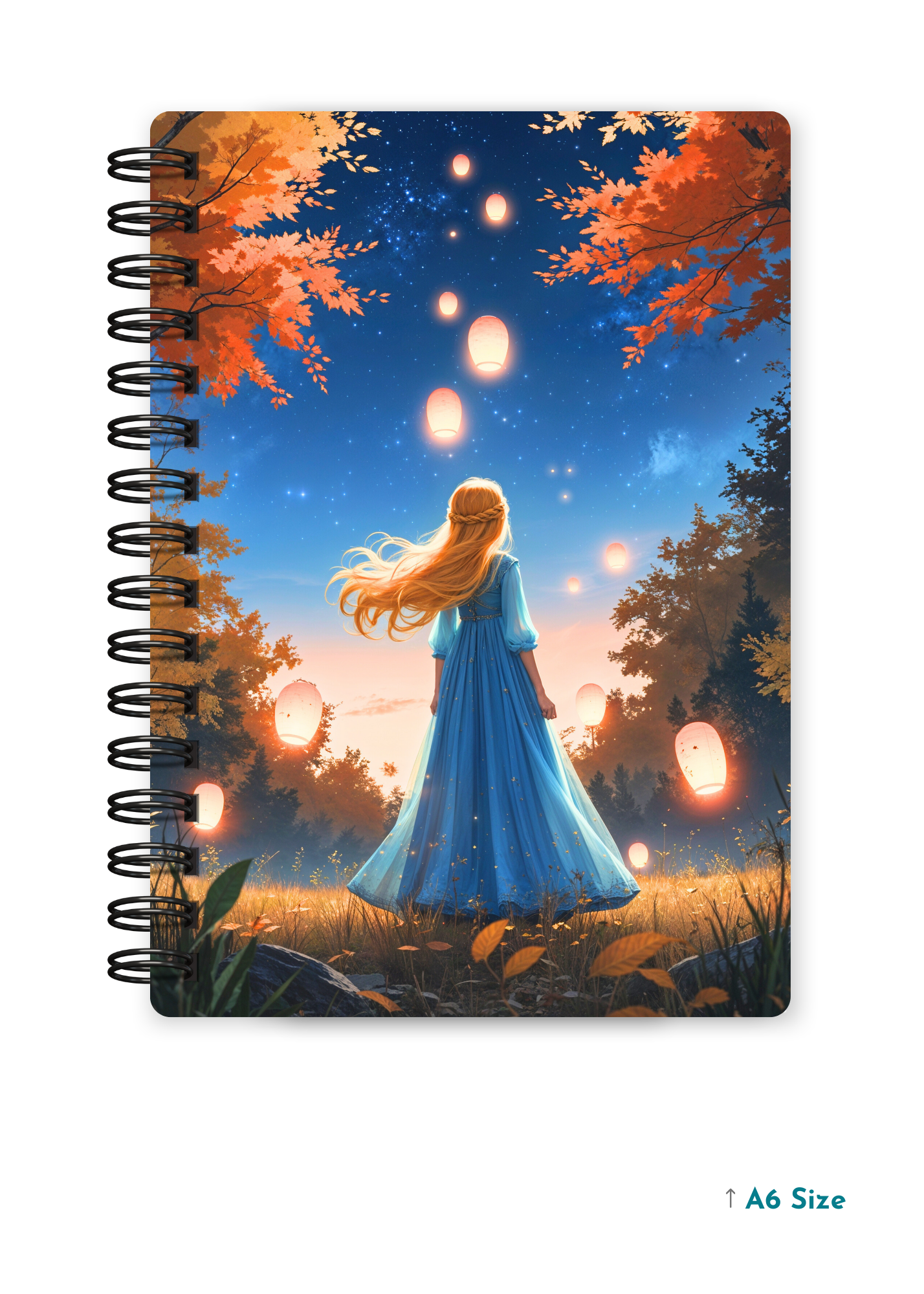 LANTERN GLOW cover page - A5 / A6 Size Wiro Notebook
