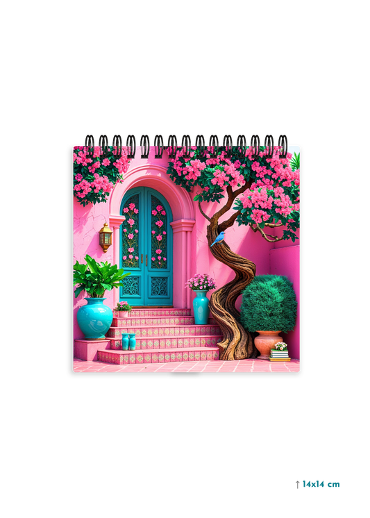 MEDITERRANEAN PINK cover page - Square Shape Doodle Pad