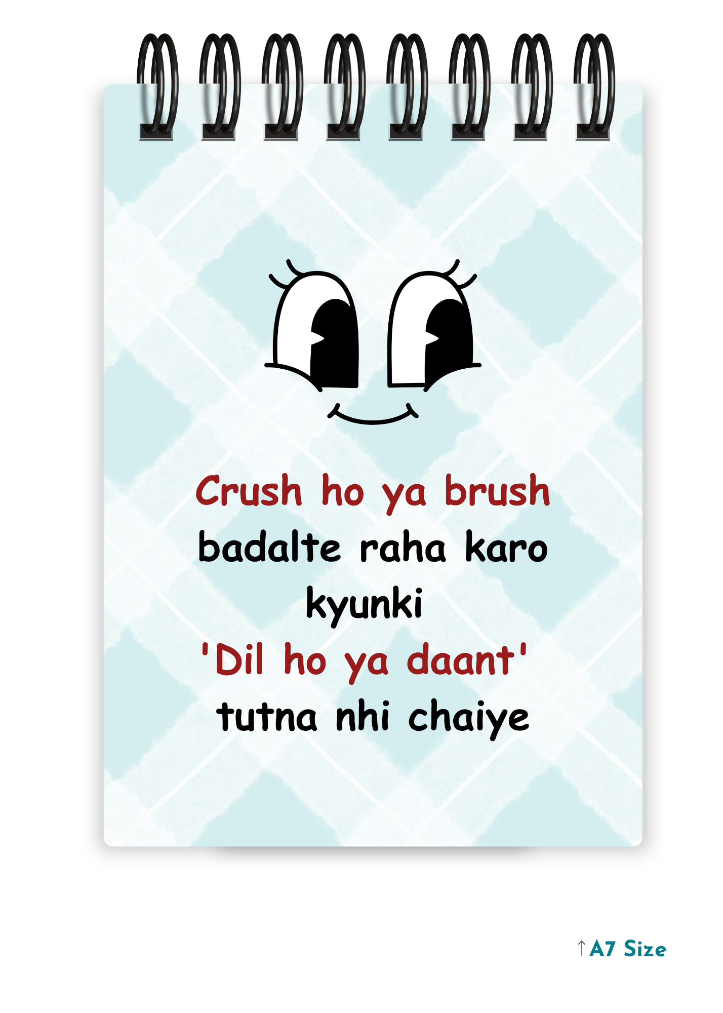 CRUSH HO YA BRUSH cover page - A7 Size Pocket Notepad