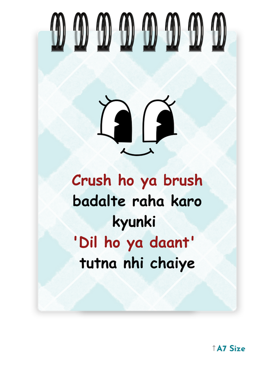 CRUSH HO YA BRUSH cover page - A7 Size Pocket Notepad