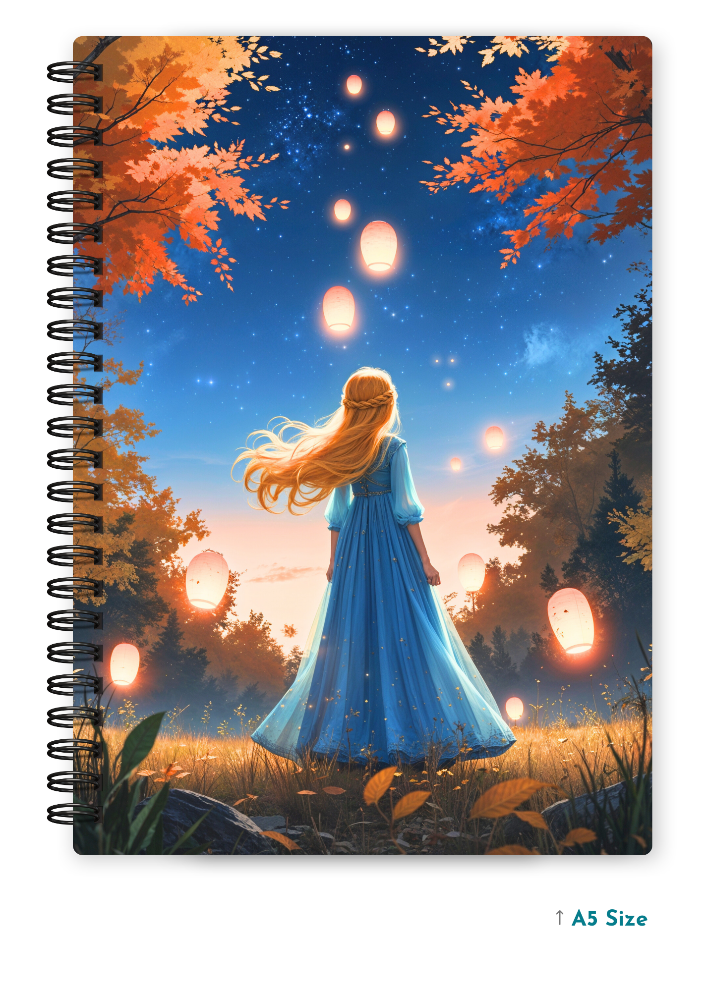 LANTERN GLOW cover page - A5 / A6 Size Wiro Notebook