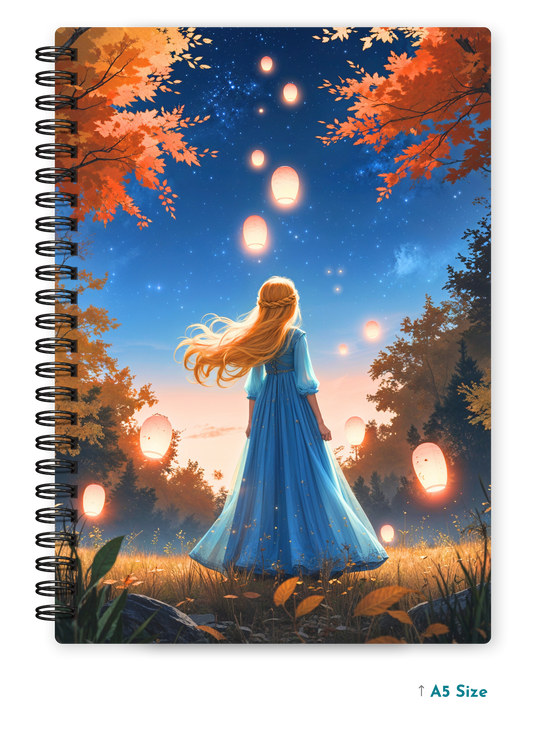 LANTERN GLOW cover page - A5 / A6 Size Wiro Notebook