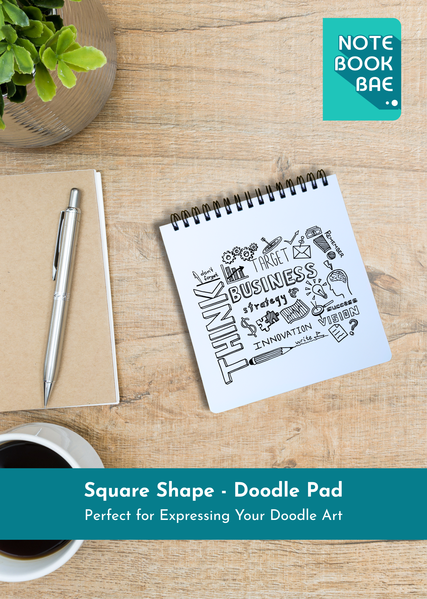 VINTAGE KEYS cover page - Square Shape Doodle Pad