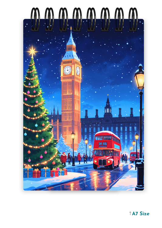 LONDON NOEL cover page - A7 Size Pocket Notepad