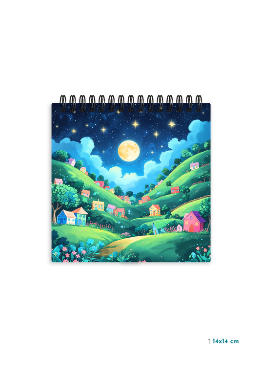 CELESTIAL HILLS cover page - Square Shape Doodle Pad