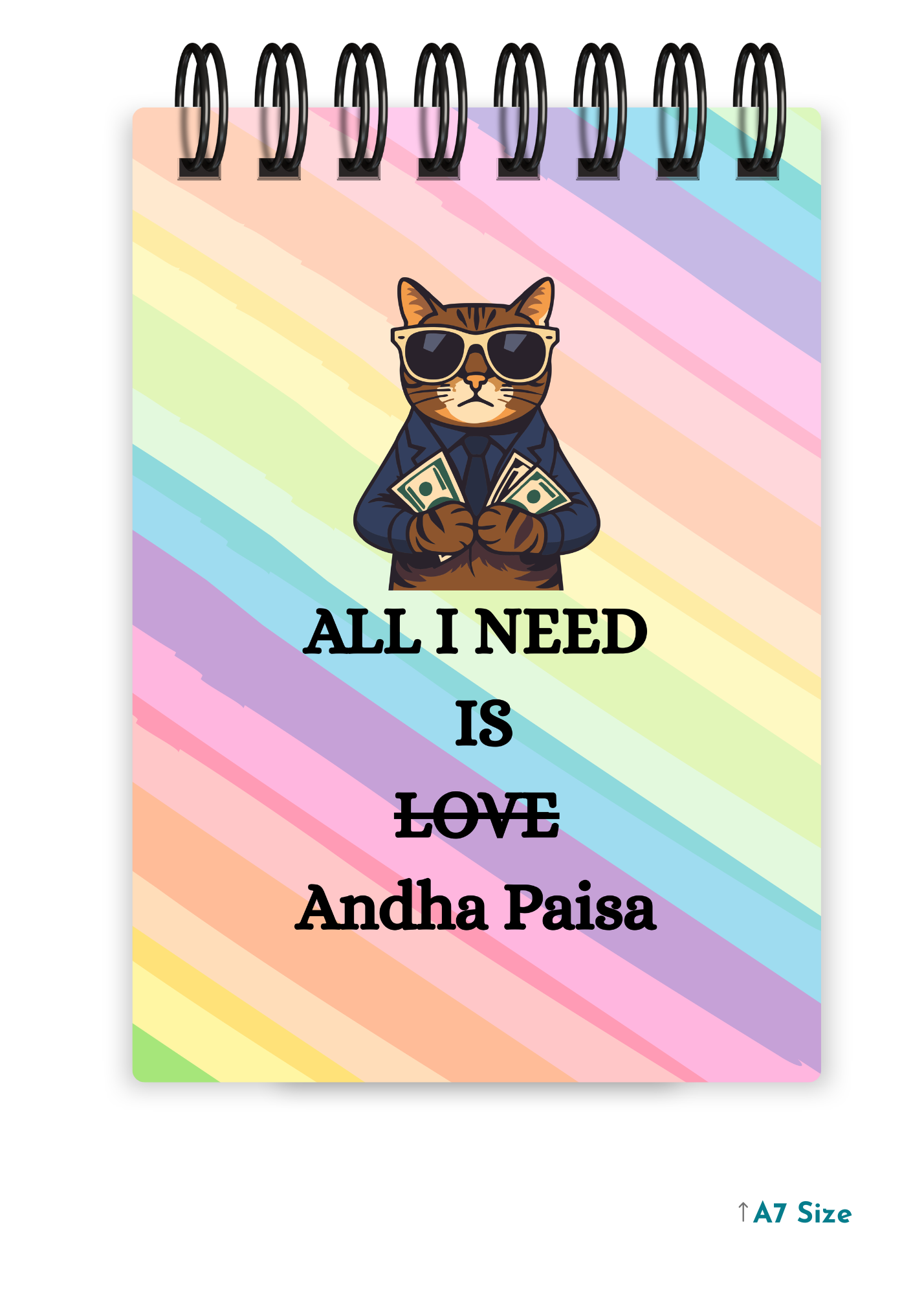 ALL I NEED IS cover page - A7 Size Pocket Notepad