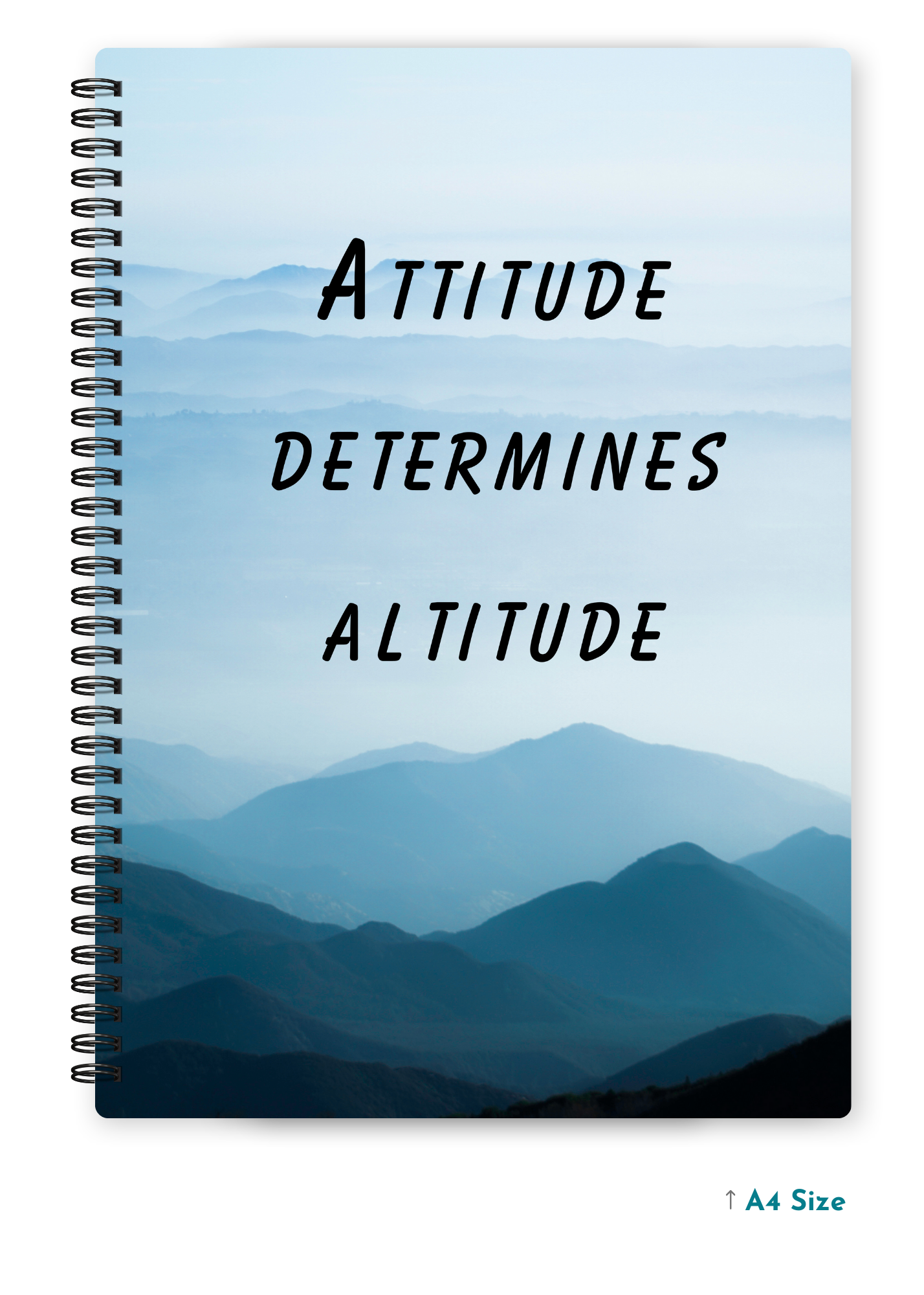 ATTITUDE DETERMINES ALTITUDE cover page - A4 / B5 Size Wiro Notebook