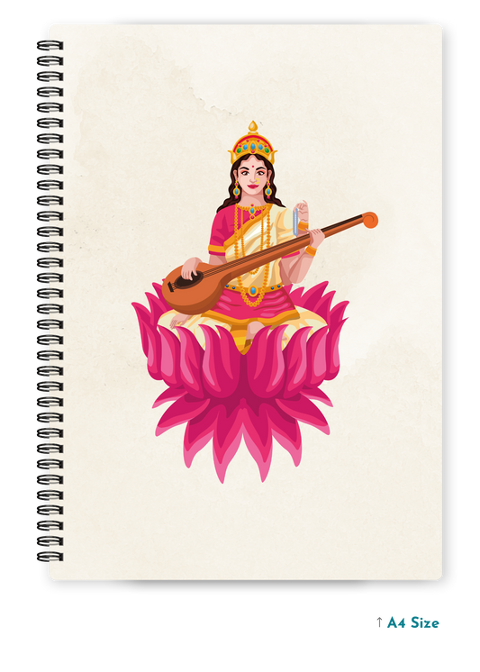 MAA SARASWATI cover page - A4 / B5 Size Wiro Notebook