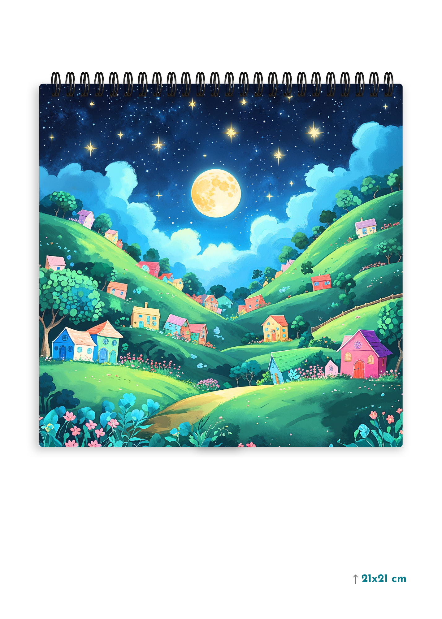 CELESTIAL HILLS cover page - Square Shape Doodle Pad