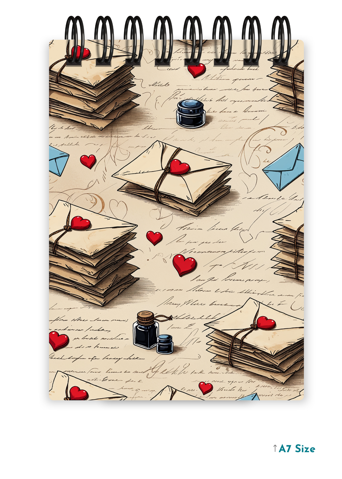 SCARLET LETTERS cover page - A7 Size Pocket Notepad