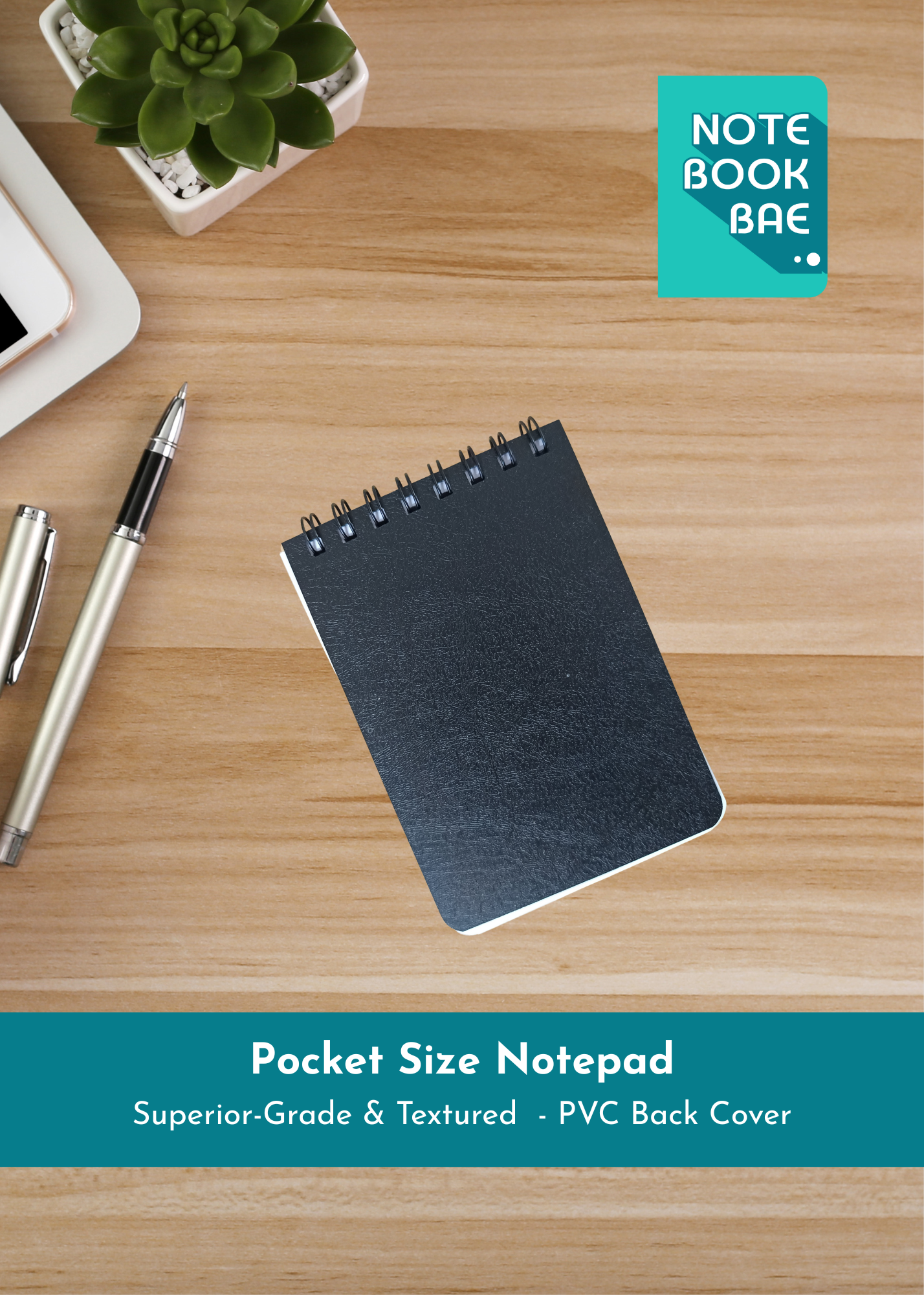 A7 Size Pocket Notepad - Custom Front Cover Design