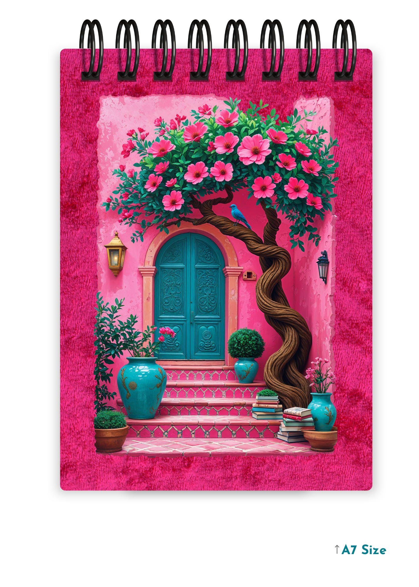 MEDITERRANEAN PINK cover page - A7 Size Pocket Notepad