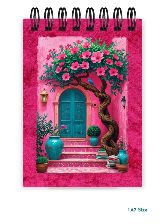 MEDITERRANEAN PINK cover page - A7 Size Pocket Notepad