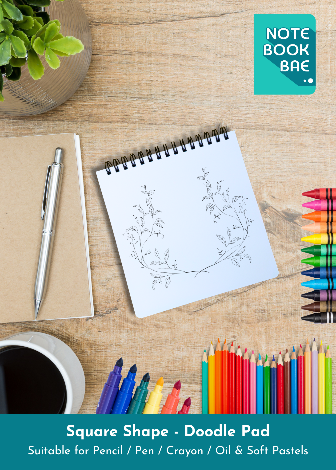 CELESTIAL HILLS cover page - Square Shape Doodle Pad