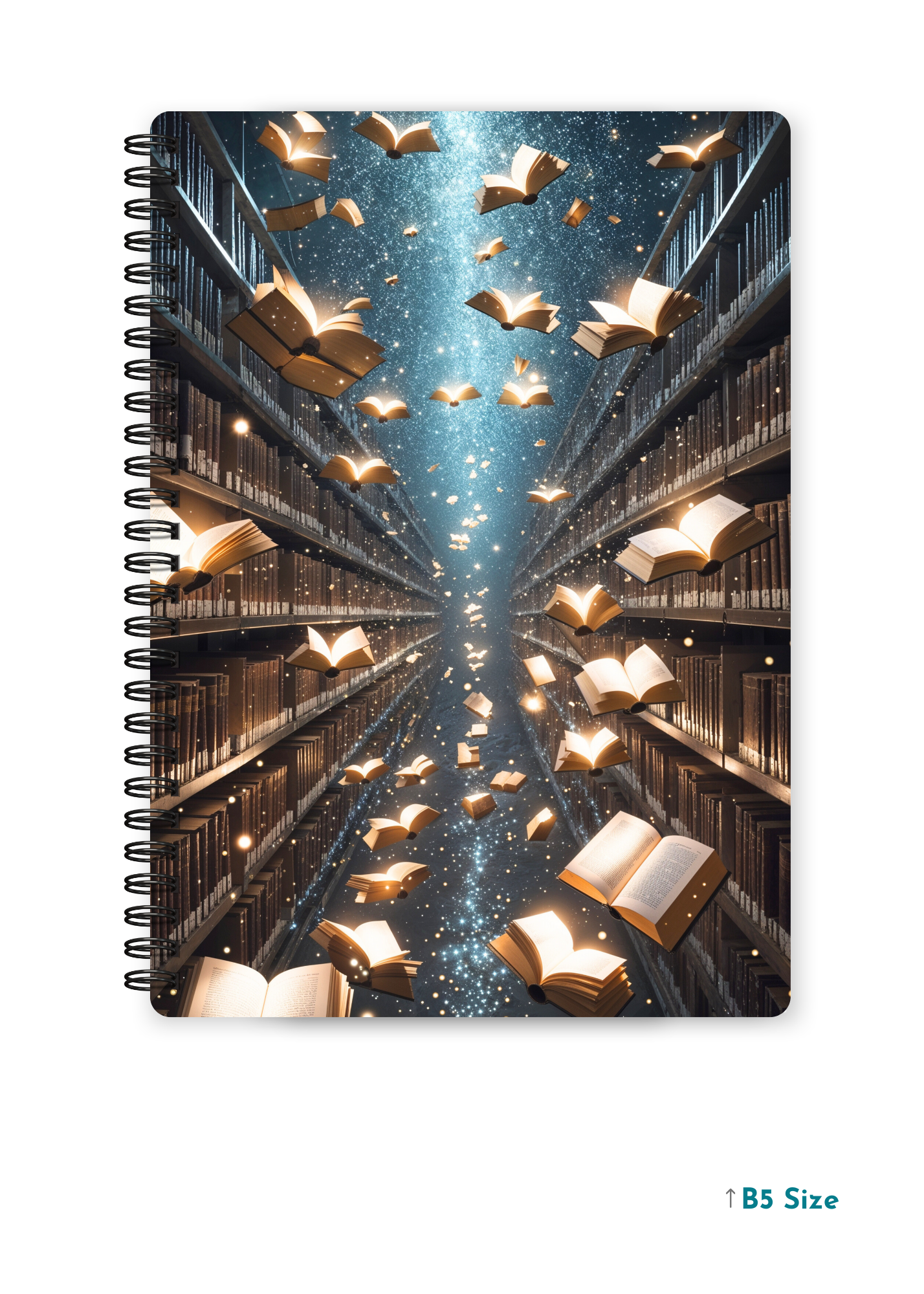 STARLIT PAGES cover page - A4 / B5 Size Wiro Notebook