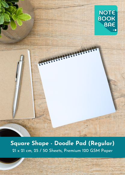 VINTAGE KEYS cover page - Square Shape Doodle Pad
