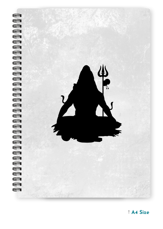 SHIV JI (2) cover page - A4 / B5 Size Wiro Notebook