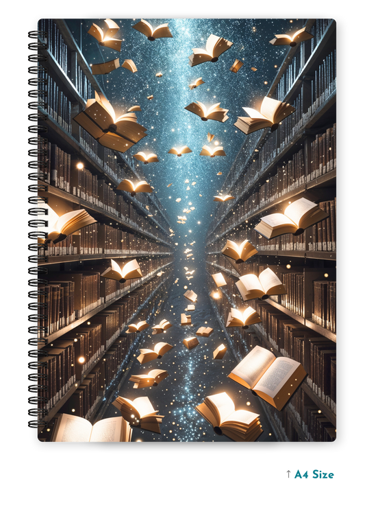 STARLIT PAGES cover page - A4 / B5 Size Wiro Notebook
