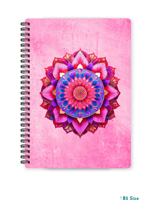 RADIANT MANDALA cover page - A4 / B5 Size Wiro Notebook
