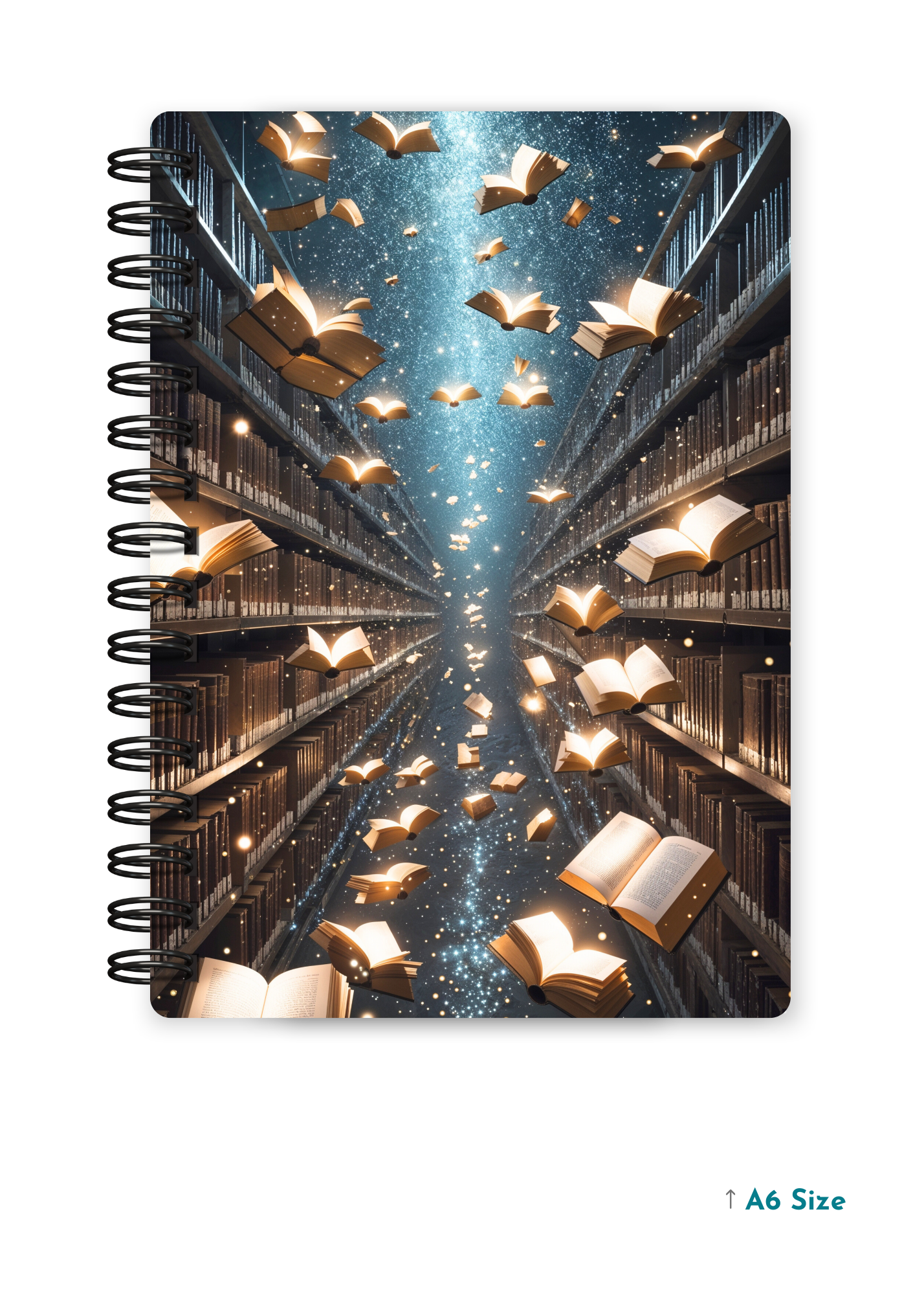STARLIT PAGES cover page - A5 / A6 Size Wiro Notebook