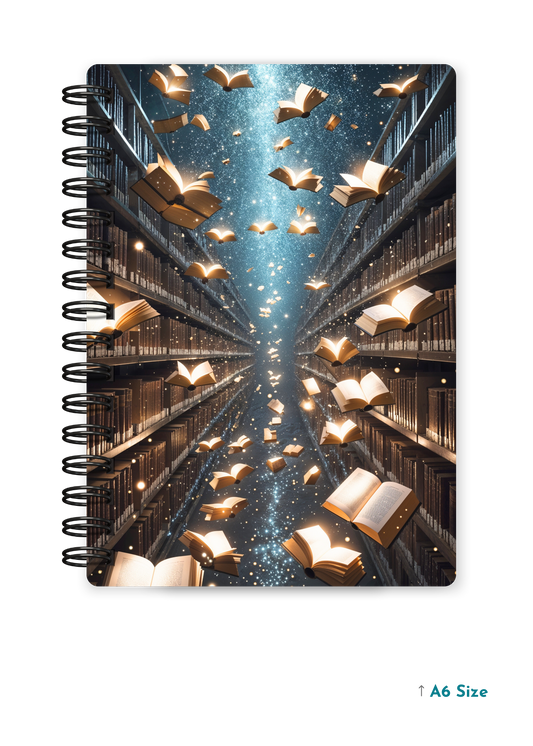 STARLIT PAGES cover page - A5 / A6 Size Wiro Notebook