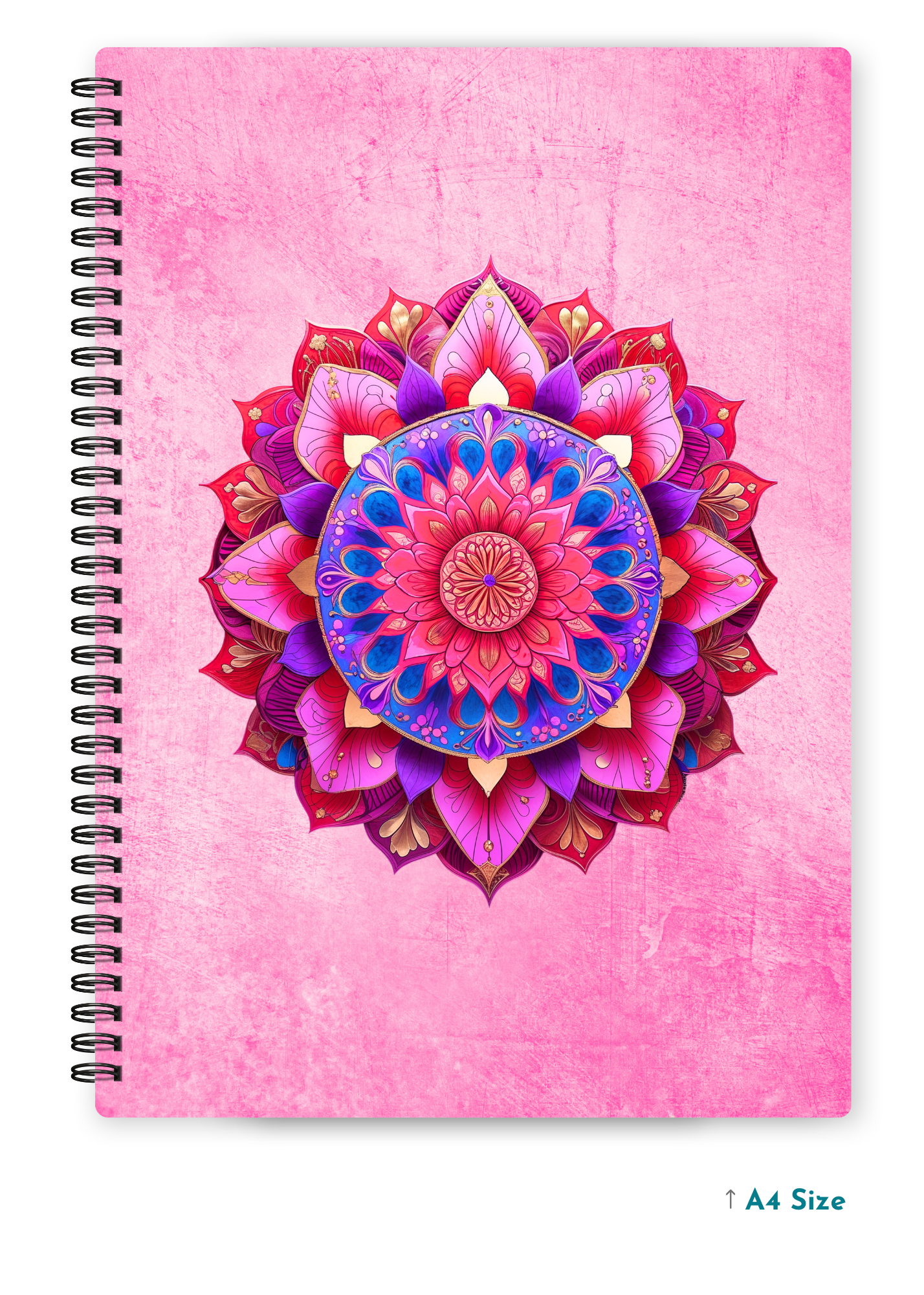 RADIANT MANDALA cover page - A4 / B5 Size Wiro Notebook