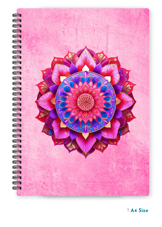 RADIANT MANDALA cover page - A4 / B5 Size Wiro Notebook