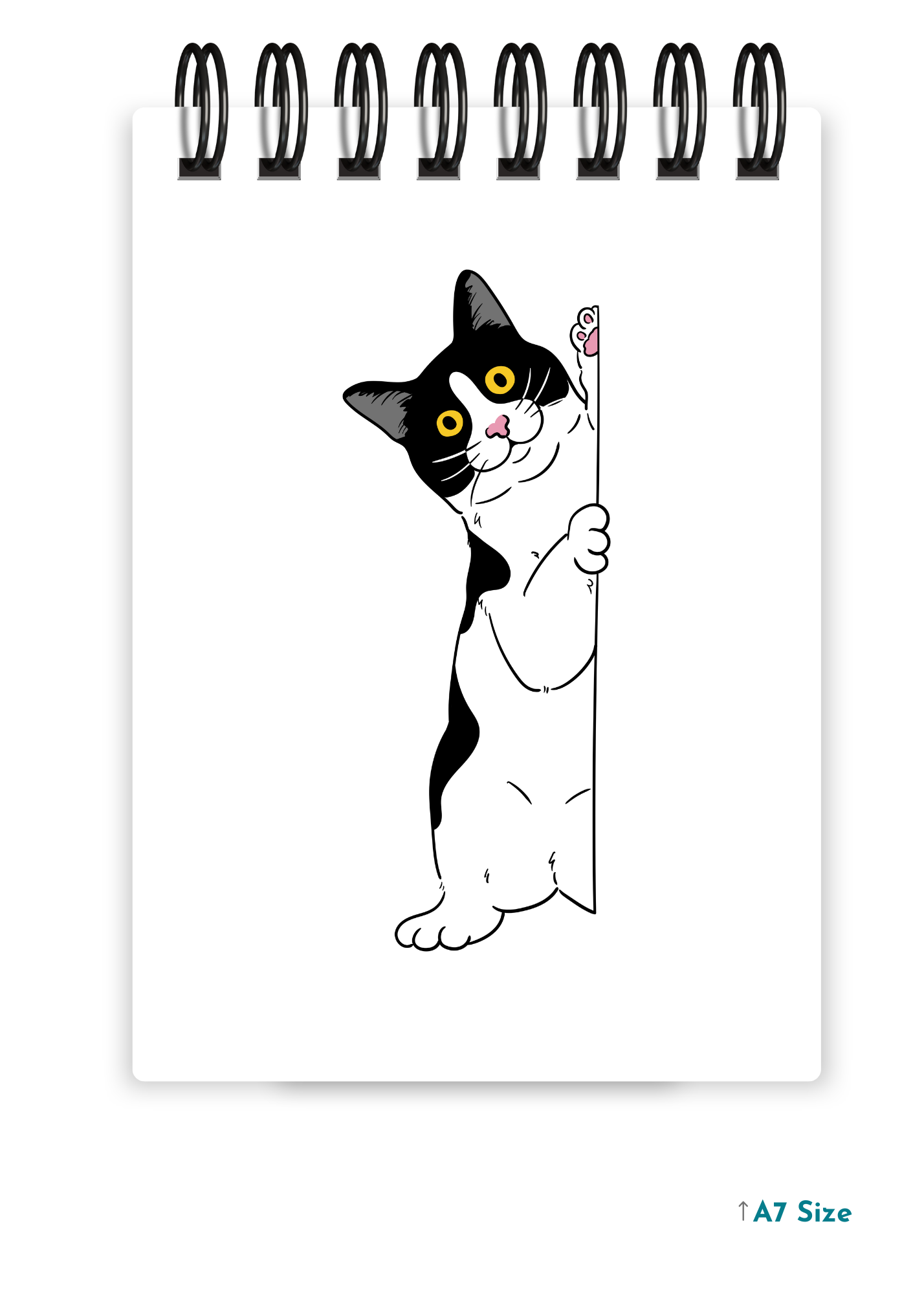 PEEPING CAT cover page - A7 Size Pocket Notepad