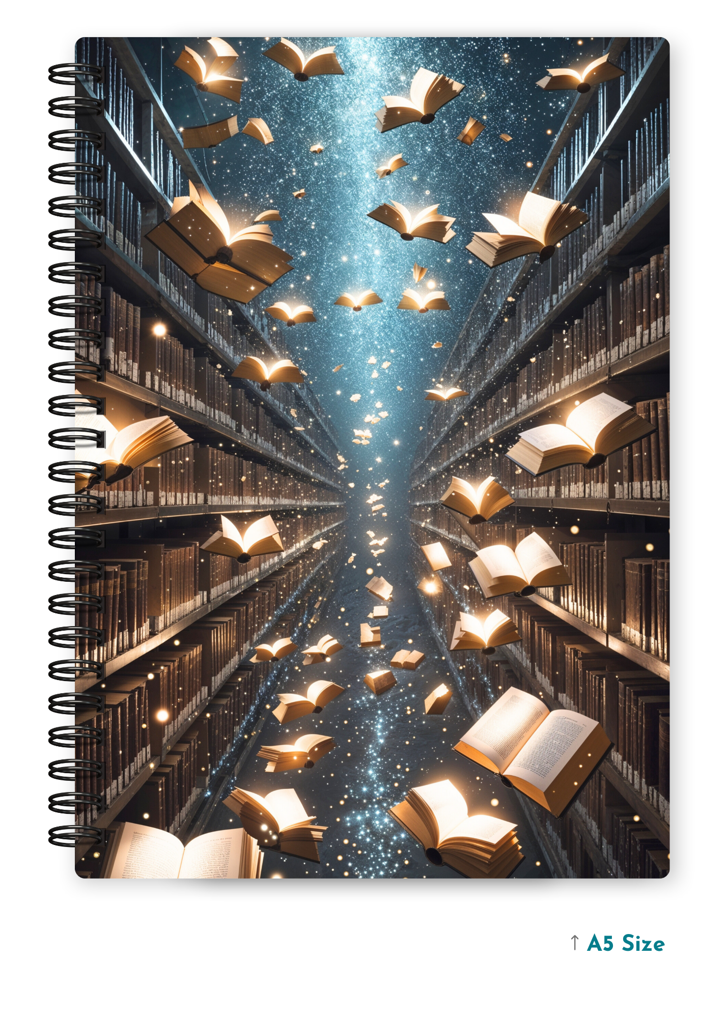 STARLIT PAGES cover page - A5 / A6 Size Wiro Notebook