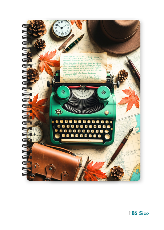 VINTAGE KEYS cover page - A4 / B5 Size Wiro Notebook