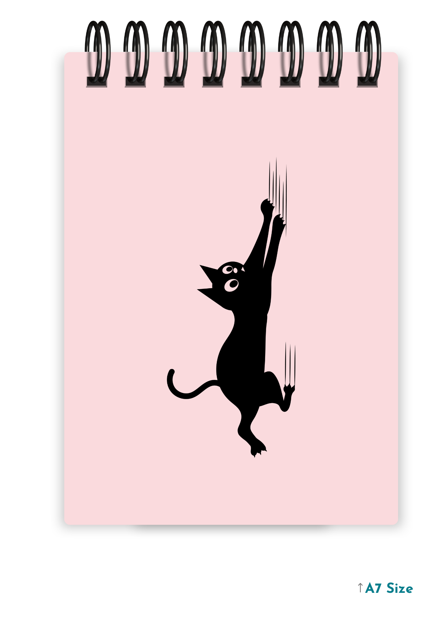 FALLING CAT cover page - A7 Size Pocket Notepad
