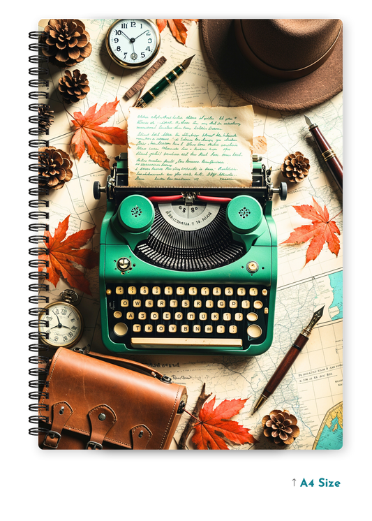 VINTAGE KEYS cover page - A4 / B5 Size Wiro Notebook