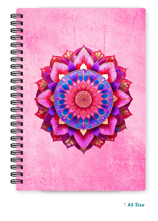 RADIANT MANDALA cover page - A5 / A6 Size Wiro Notebook