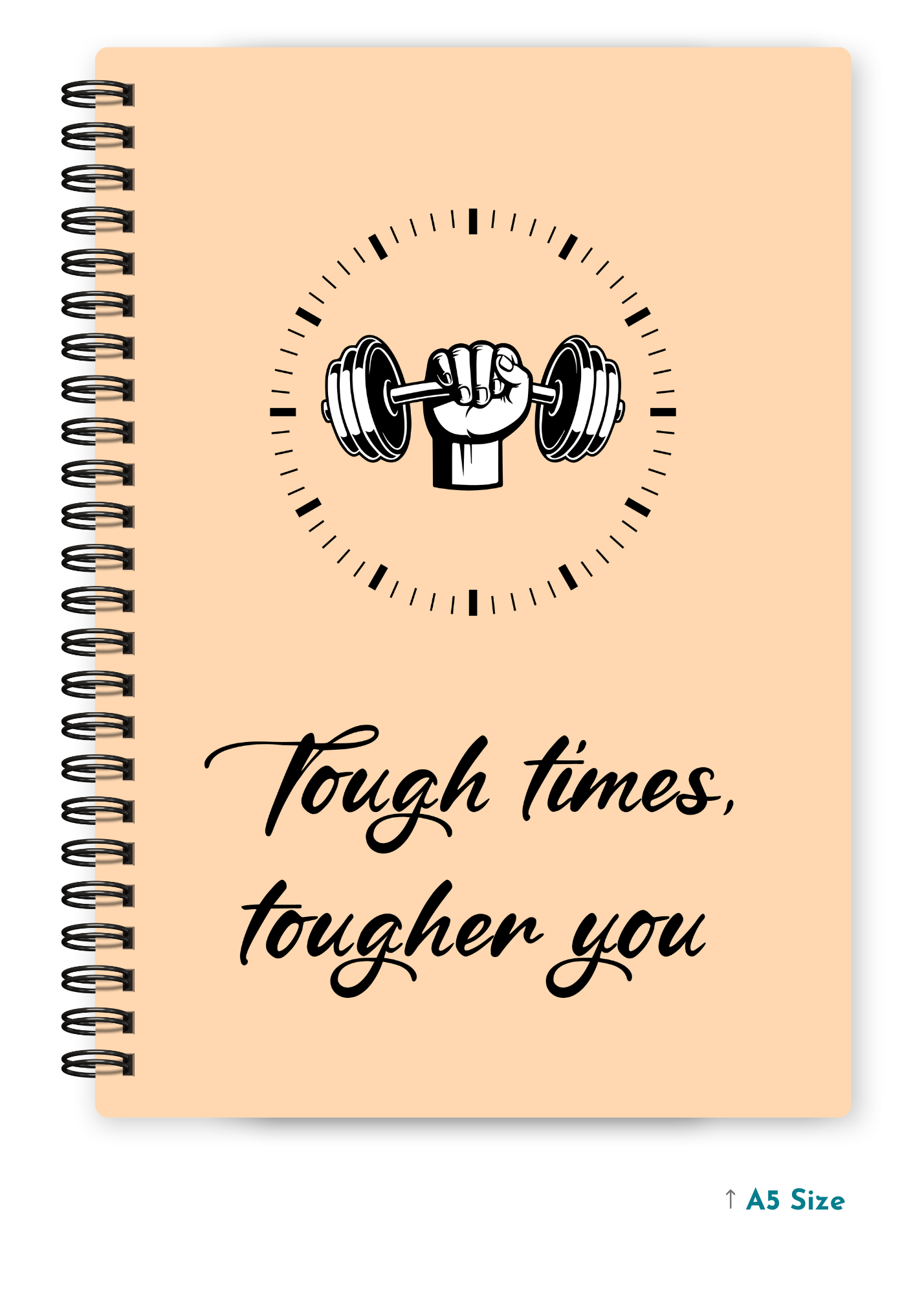TOUGH TIMES cover page - A5 / A6 Size Wiro Notebook