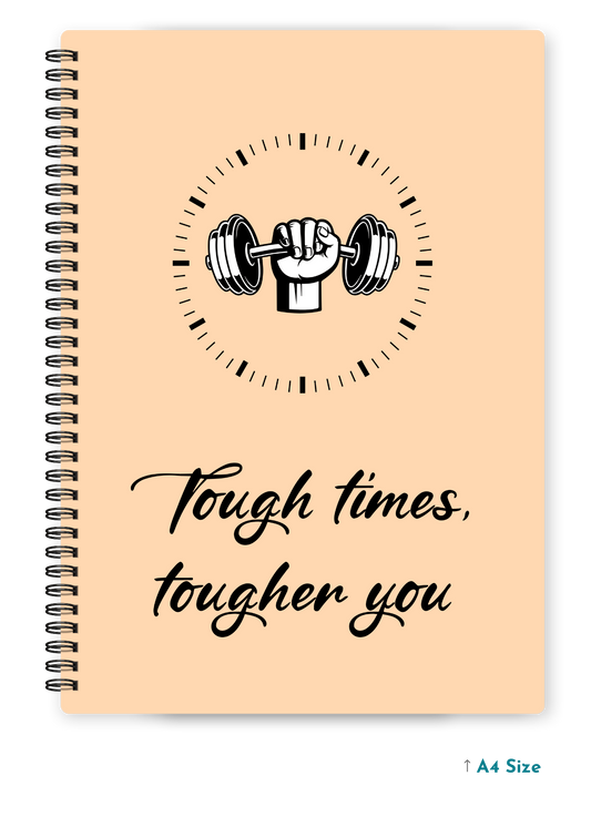 TOUGH TIMES cover page - A4 / B5 Size Wiro Notebook